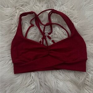 Bombshell Sportswear Red Sports Bra & Shorts (SET)